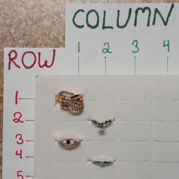 ⭐️Ring #4⭐️ 4.5 Size Rings. NWT. Silver colors, gold colors, faux diamonds. - Picture 5 of 16